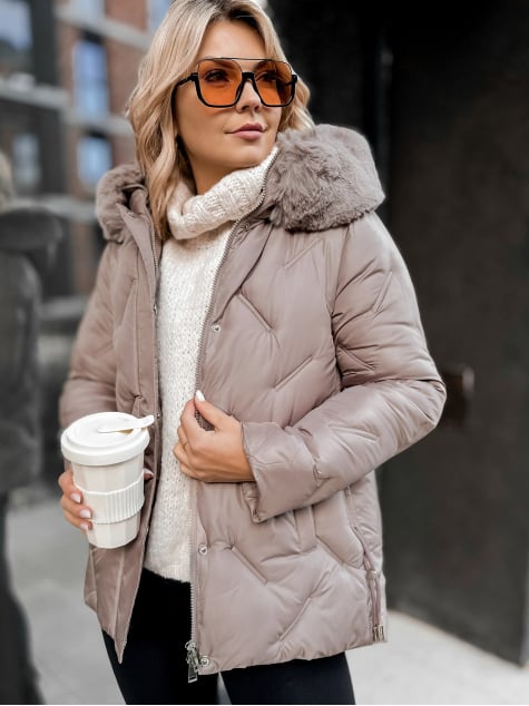 KURTKA BENONI CIEMNOBEŻOWA