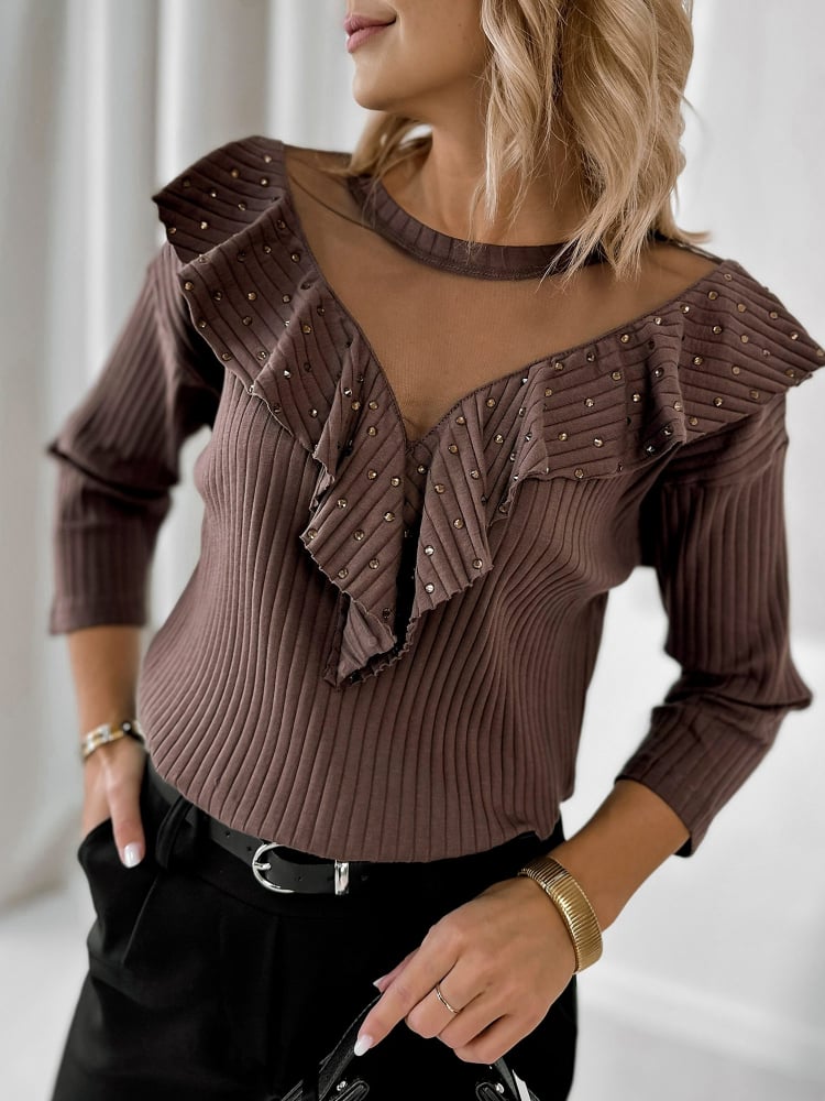 BLUZKA CERVANTE BRĄZOWA