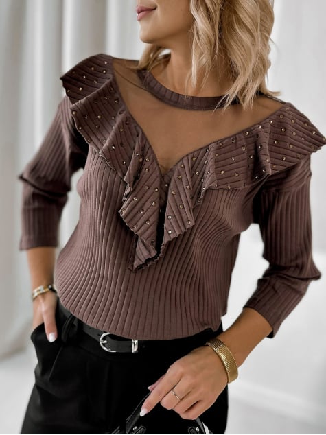 BLUZKA CERVANTE BRĄZOWA