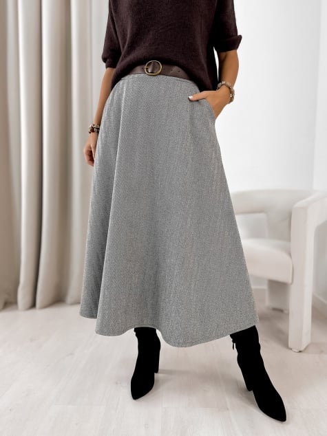 SPÓDNICA TOVE SZARA