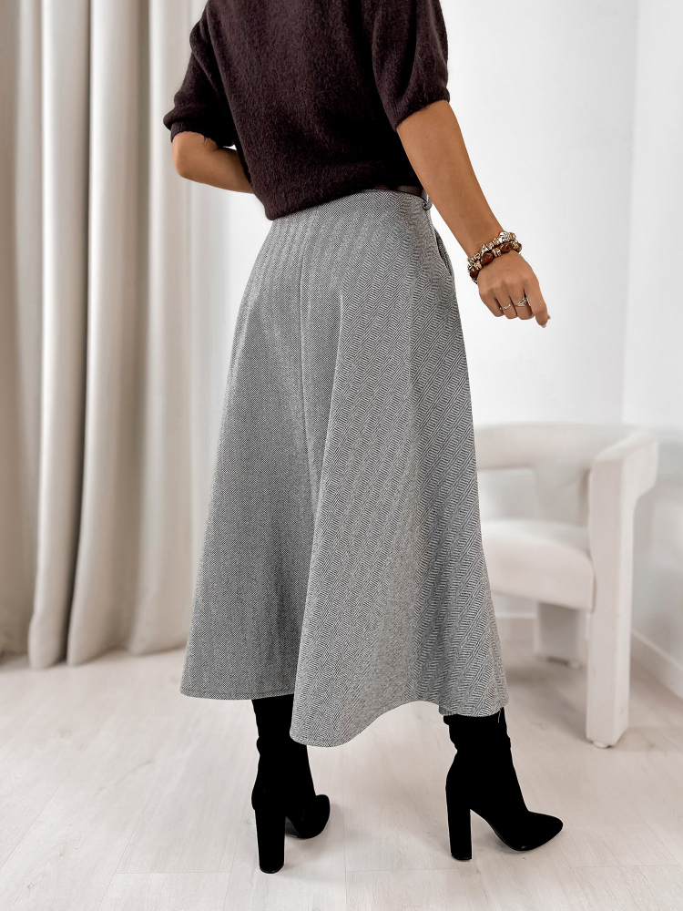 SPÓDNICA TOVE SZARA