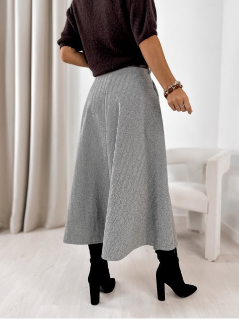 SPÓDNICA TOVE SZARA