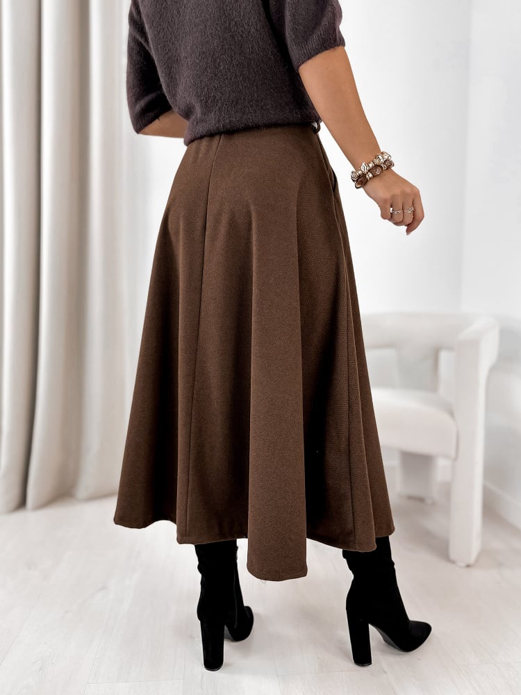 SPÓDNICA TOVE BRĄZOWA