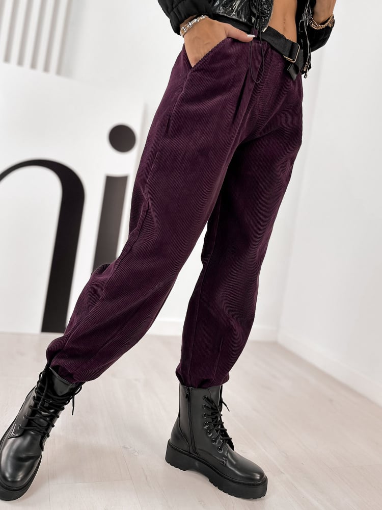 SPODNIE AMADO ŚLIWKOWE