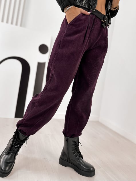 SPODNIE AMADO ŚLIWKOWE