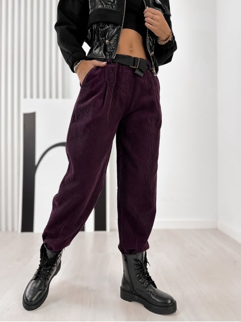 SPODNIE AMADO ŚLIWKOWE