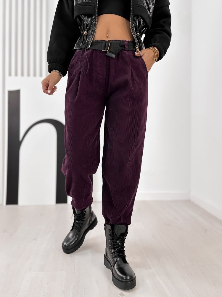 SPODNIE AMADO ŚLIWKOWE