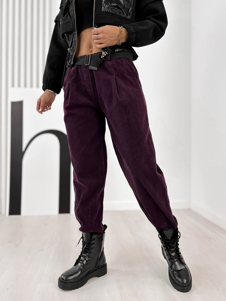 SPODNIE AMADO ŚLIWKOWE