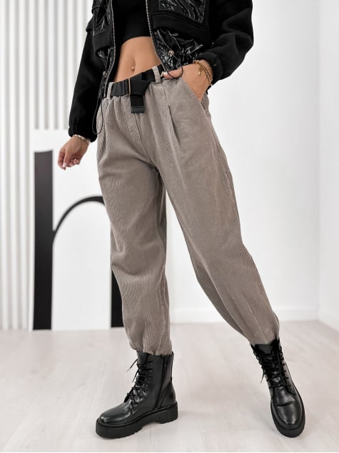 SPODNIE SZTRUKSOWE AMADO SZARE