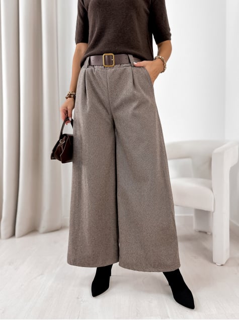 SPODNIE KARI CIEMNOBEŻOWE