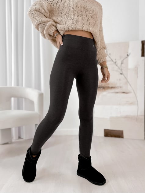 LEGGINSY OCIEPLANE ANSELMO GRAFITOWE