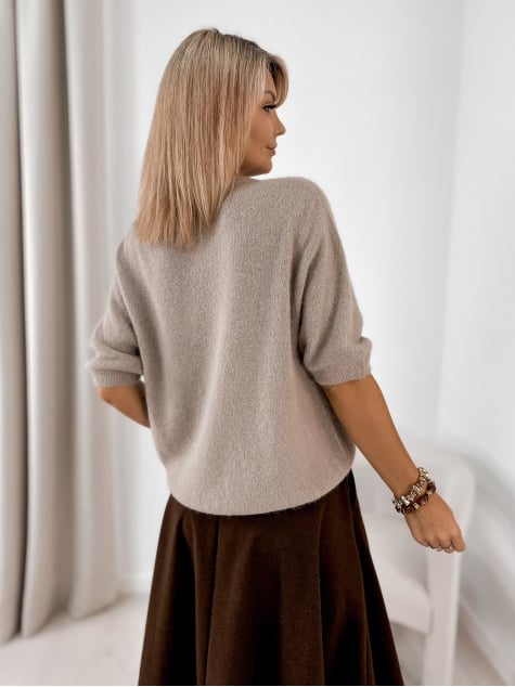 SWETER NORINE CIEMNOBEŻOWY