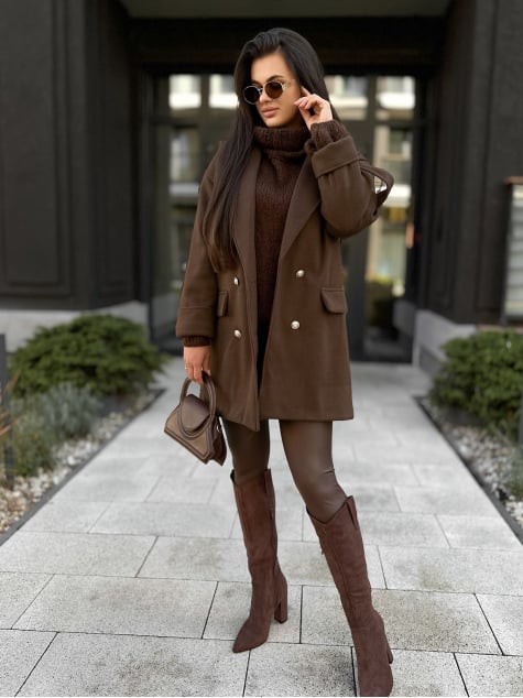 PŁASZCZ DAFNA BRĄZOWY