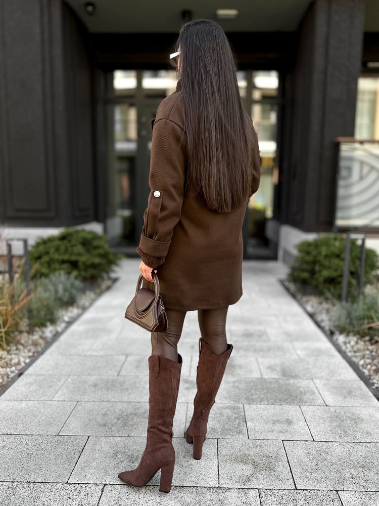 PŁASZCZ DAFNA BRĄZOWY