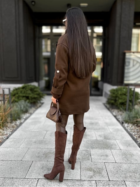 PŁASZCZ DAFNA BRĄZOWY