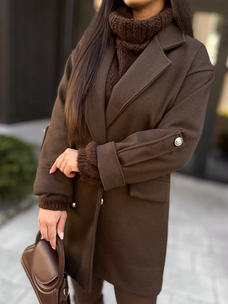 PŁASZCZ DAFNA BRĄZOWY