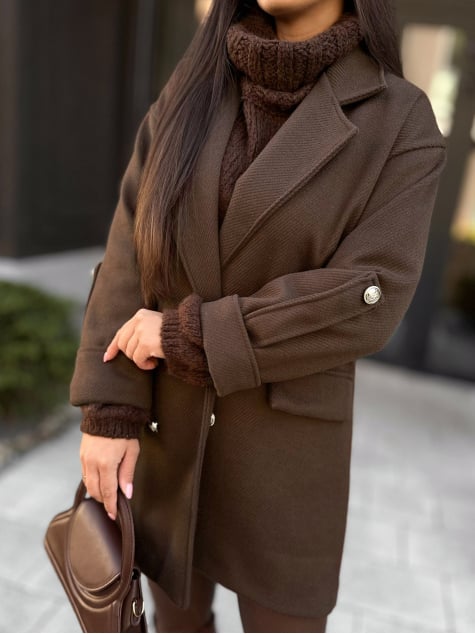 PŁASZCZ DAFNA BRĄZOWY