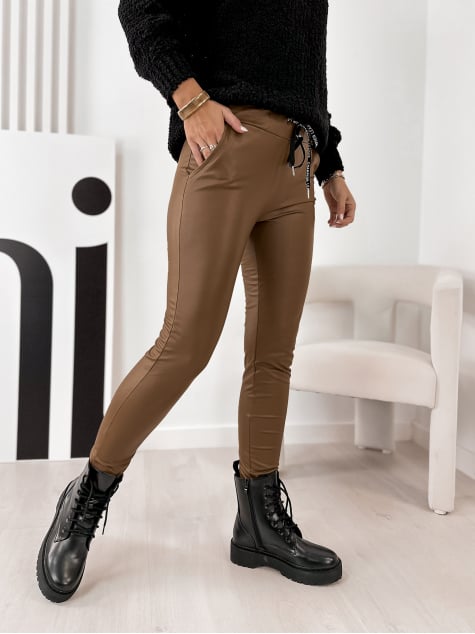 SPODNIE HUMDA KARMELOWE