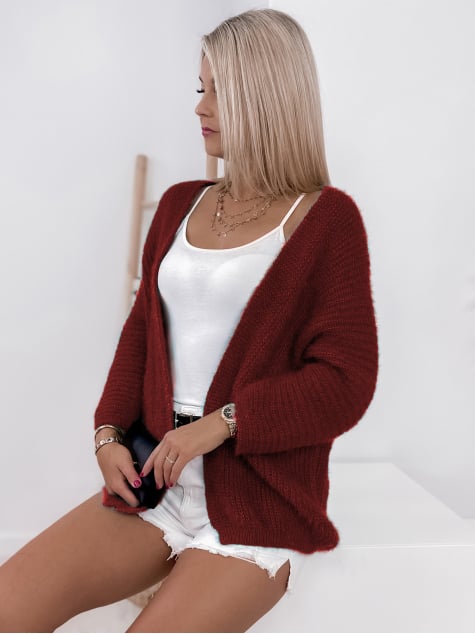 KARDIGAN MILANO BORDOWY