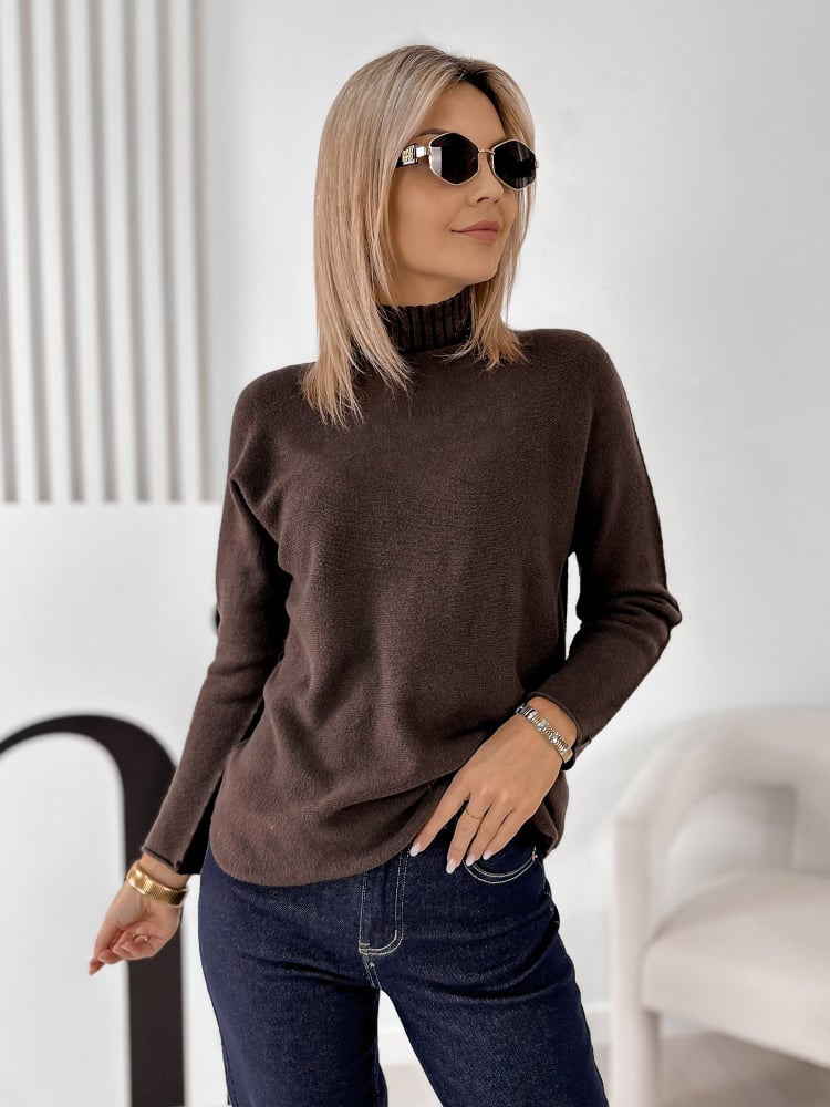 SWETER HALDIR BRĄZOWY