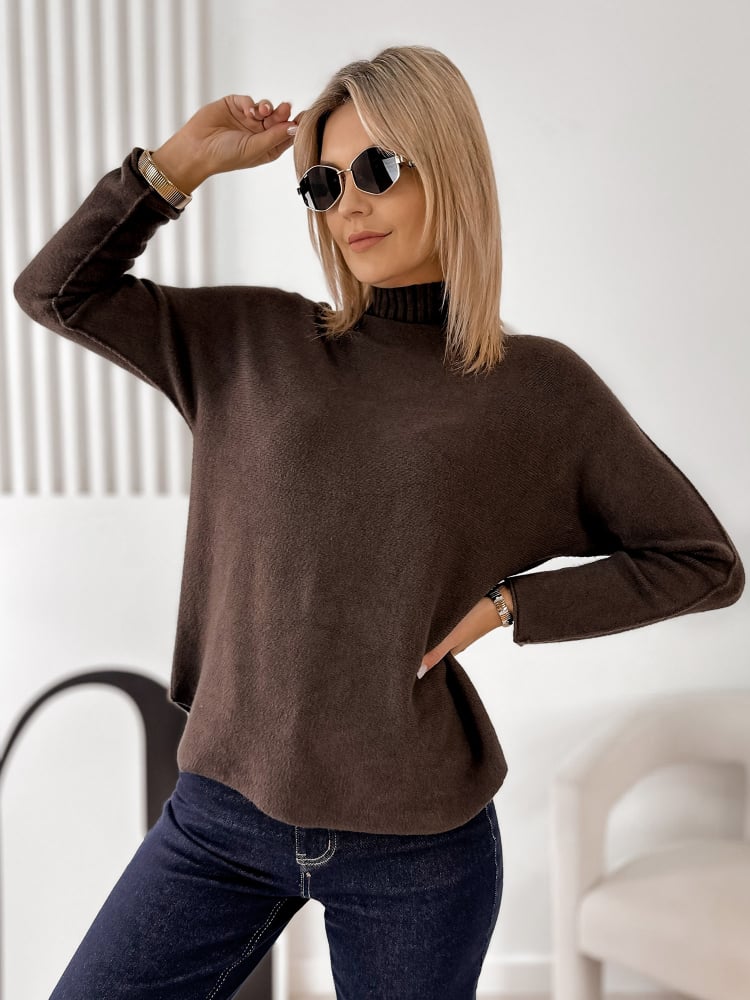 SWETER HALDIR BRĄZOWY