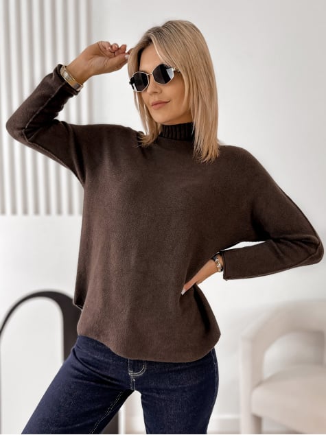 SWETER HALDIR BRĄZOWY