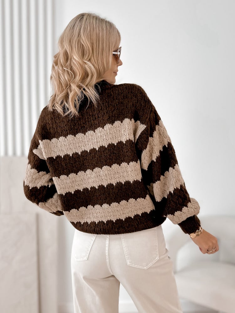 SWETER FOYLE BRĄZOWY