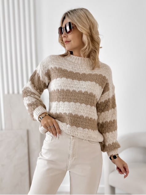 SWETER FOYLE BEŻOWY