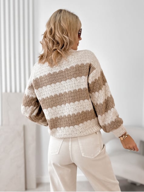 SWETER FOYLE BEŻOWY