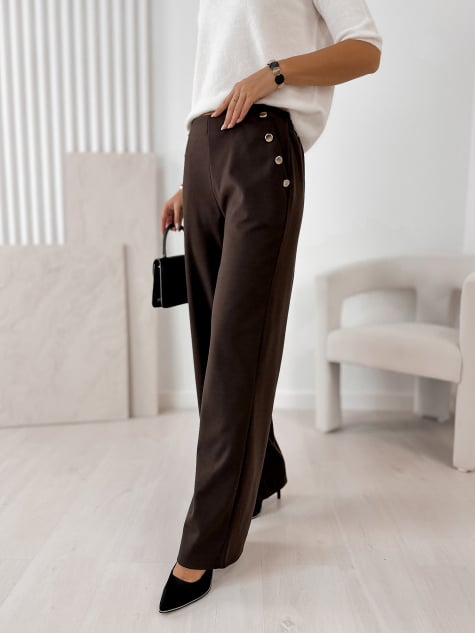 SPODNIE SEVERIN CIEMNOBRĄZOWE