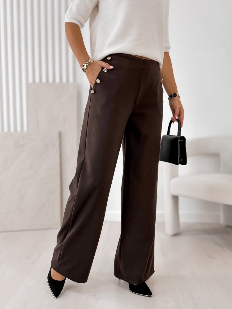 SPODNIE SEVERIN CIEMNOBRĄZOWE