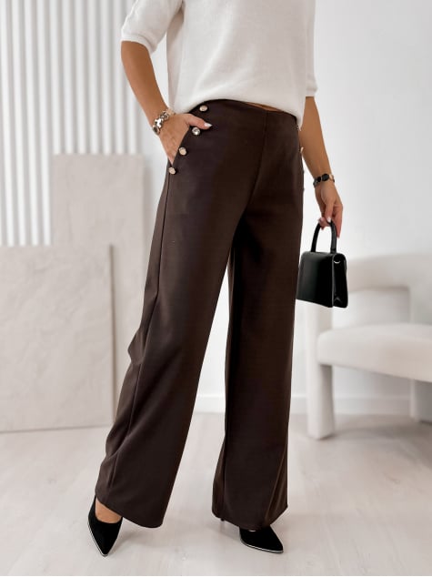 SPODNIE SEVERIN CIEMNOBRĄZOWE