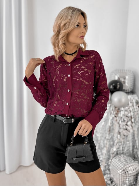 KOSZULA MORGAN BORDOWA