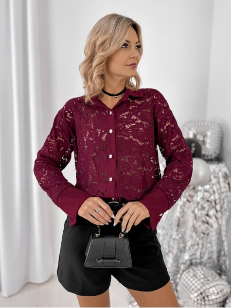 KOSZULA MORGAN BORDOWA