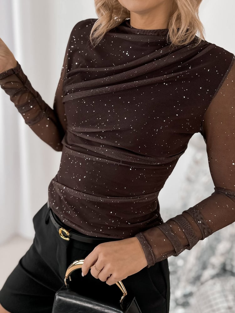 BLUZKA CYPRIEN BRĄZOWA