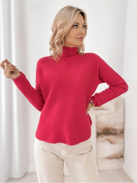 SWETER DARMA MALINOWY