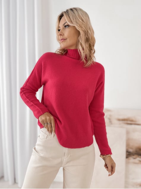 SWETER DARMA MALINOWY