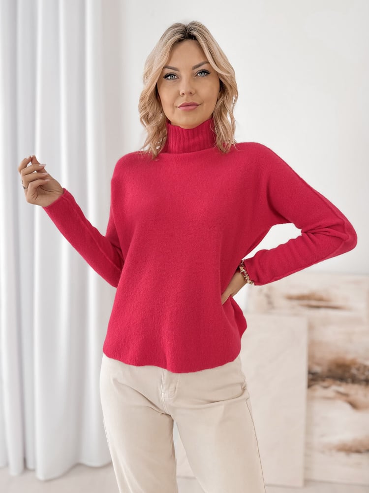 SWETER DARMA MALINOWY