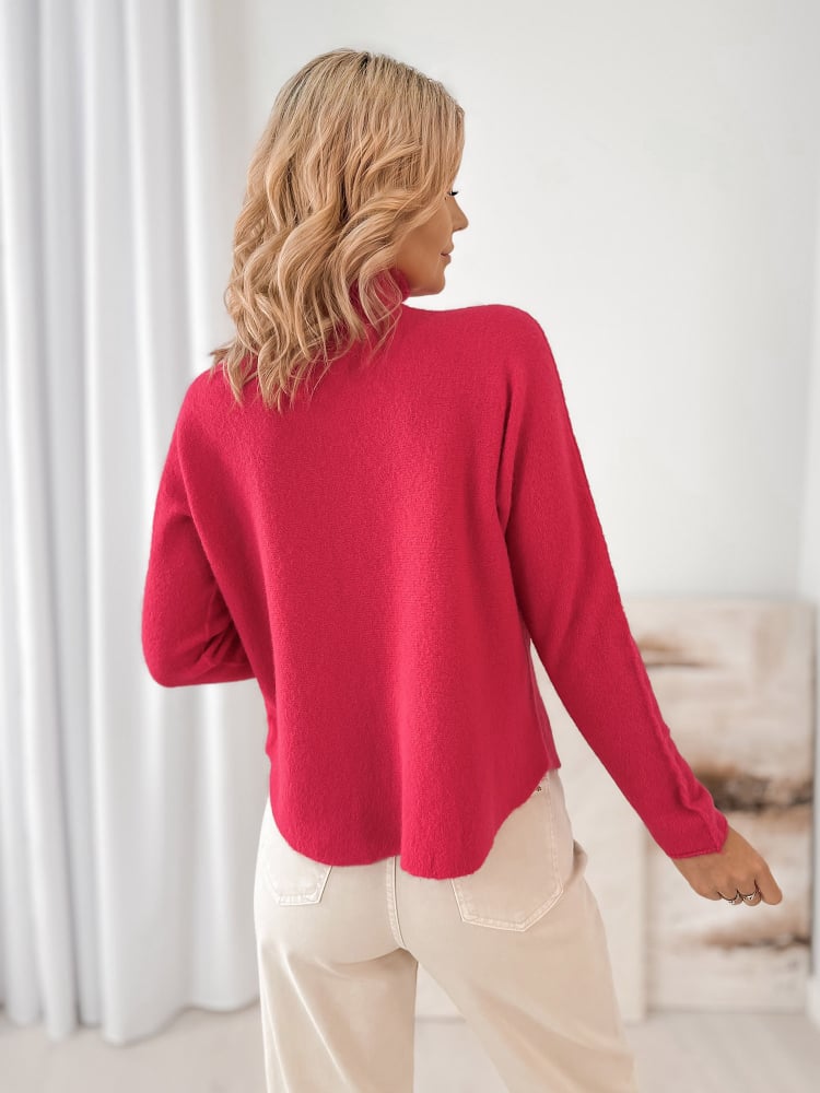 SWETER DARMA MALINOWY