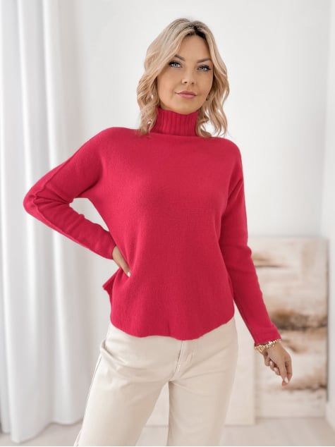 SWETER DARMA MALINOWY