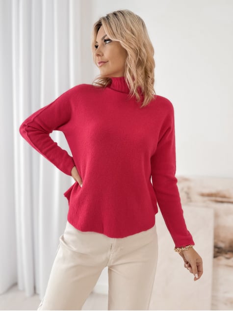 SWETER DARMA MALINOWY