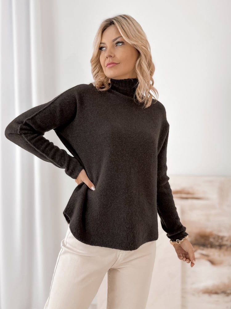 SWETER DARMA BRĄZOWY