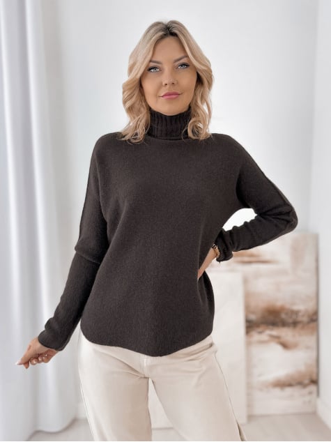 SWETER DARMA BRĄZOWY