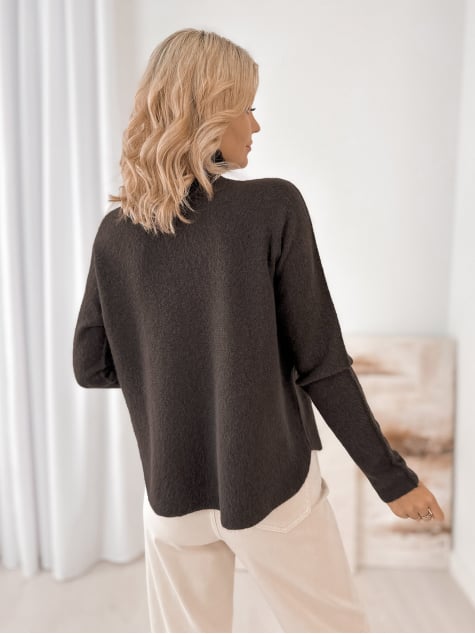 SWETER DARMA BRĄZOWY