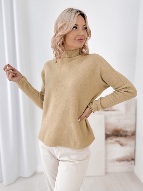 SWETER DARMA KARMELOWY