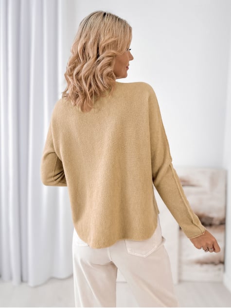 SWETER DARMA KARMELOWY