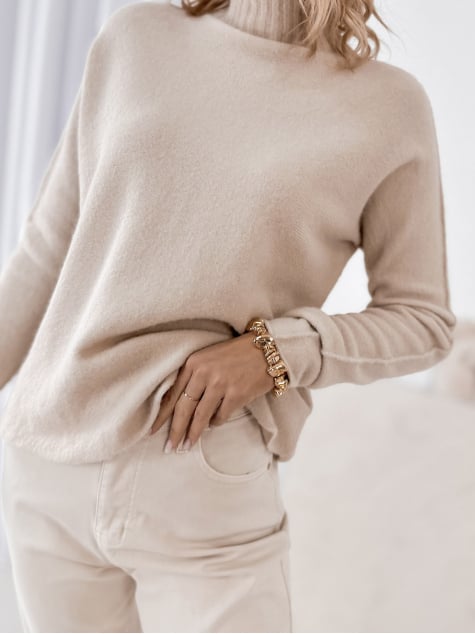 SWETER DARMA BEŻOWY