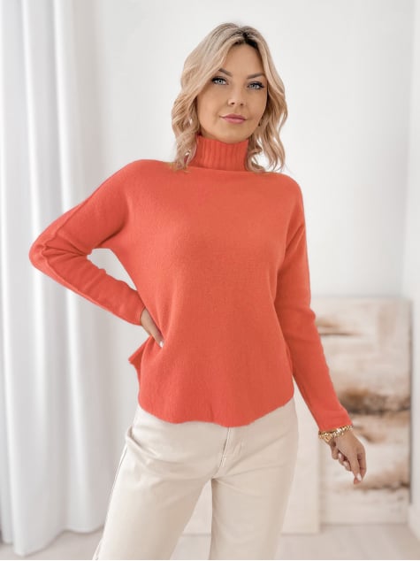 SWETER DARMA KORALOWY