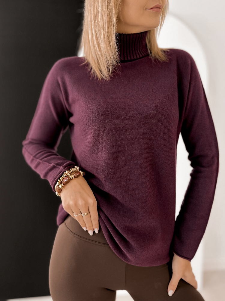 SWETER AGNES ŚLIWKOWY