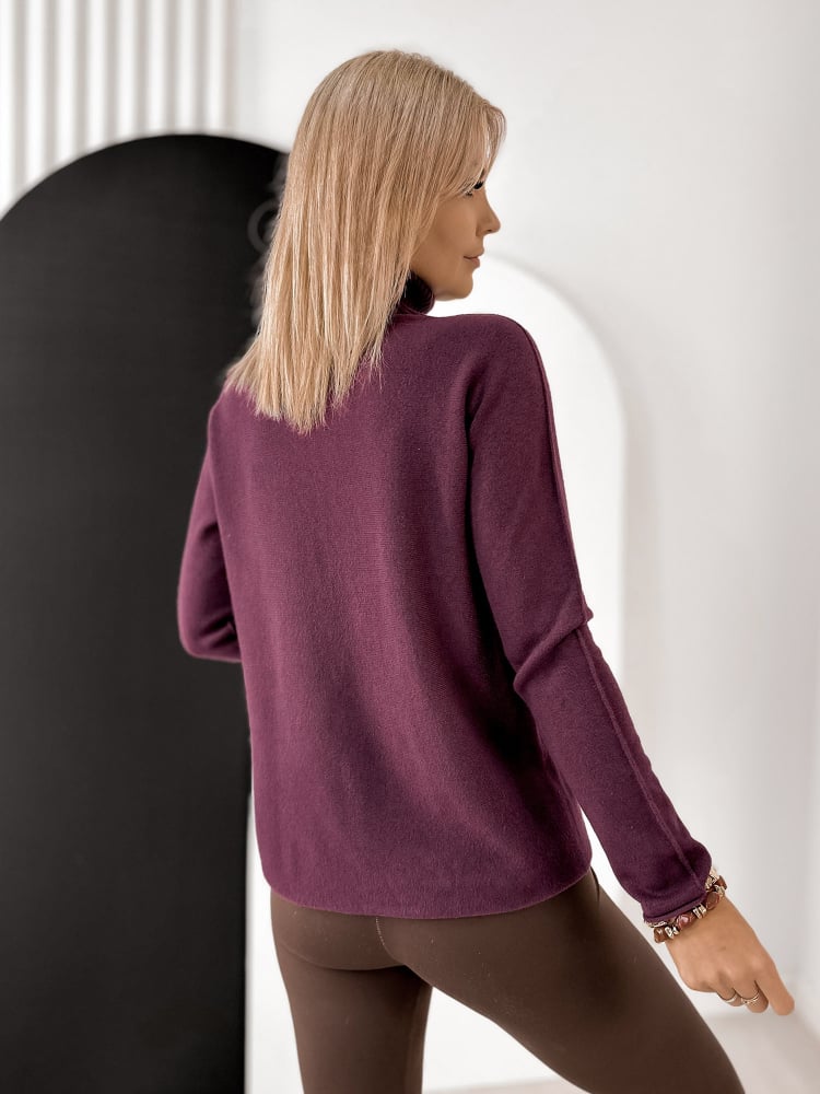 SWETER AGNES ŚLIWKOWY